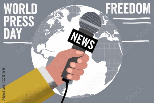 Celebrating World Press Freedom Day: A global call for free and independent journalism. photo