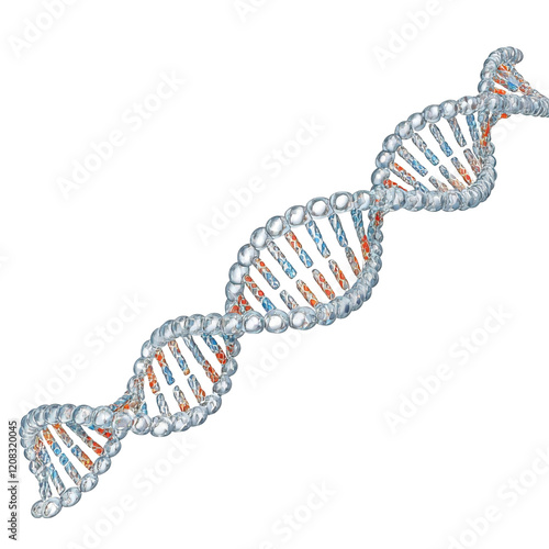 DNA Sequence Diagram - Base Pairs with Colorful Highlighted Bars photo