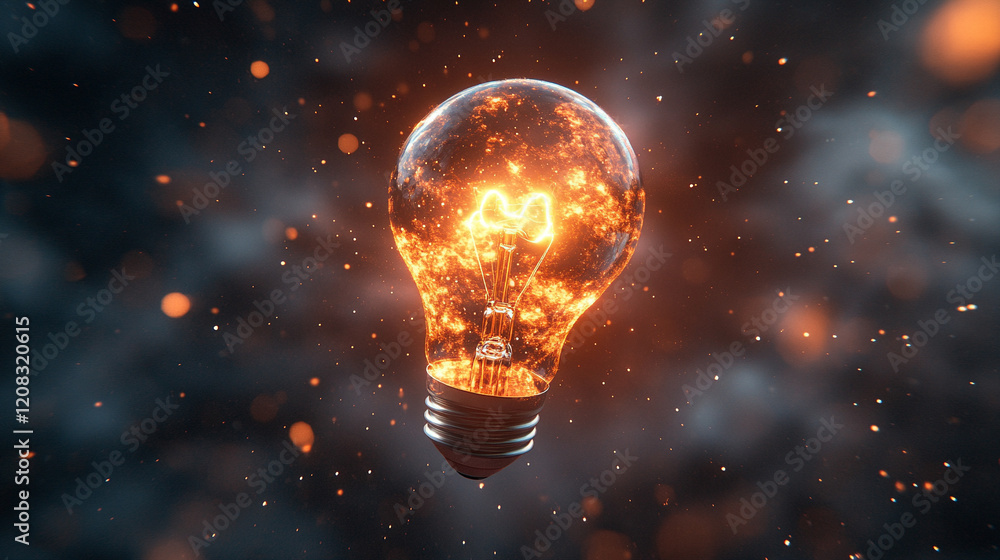A floating lightbulb surrounded by stars, symbolizing big ideas and creativity, with a modern blurred background and empty caption space to evoke a sense of chaos and limitless potential
A floating lightbulb surrounded by stars, symbolizing big ideas and creativity, with a modern blurred background and empty caption space to evoke a sense of chaos and limitless potential