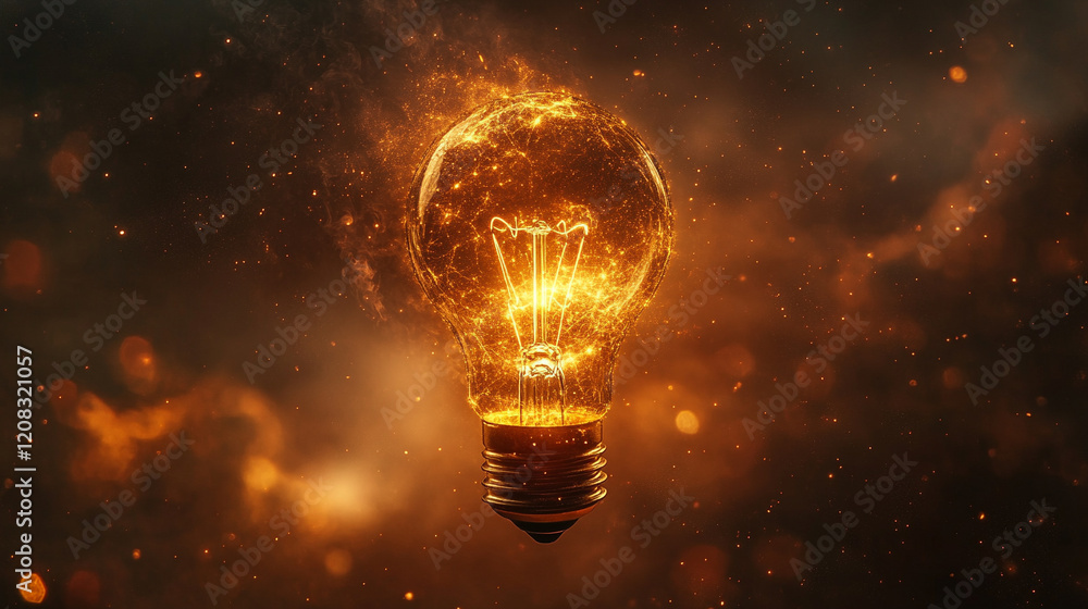 A floating lightbulb surrounded by stars, symbolizing big ideas and creativity, with a modern blurred background and empty caption space to evoke a sense of chaos and limitless potential
A floating lightbulb surrounded by stars, symbolizing big ideas and creativity, with a modern blurred background and empty caption space to evoke a sense of chaos and limitless potential