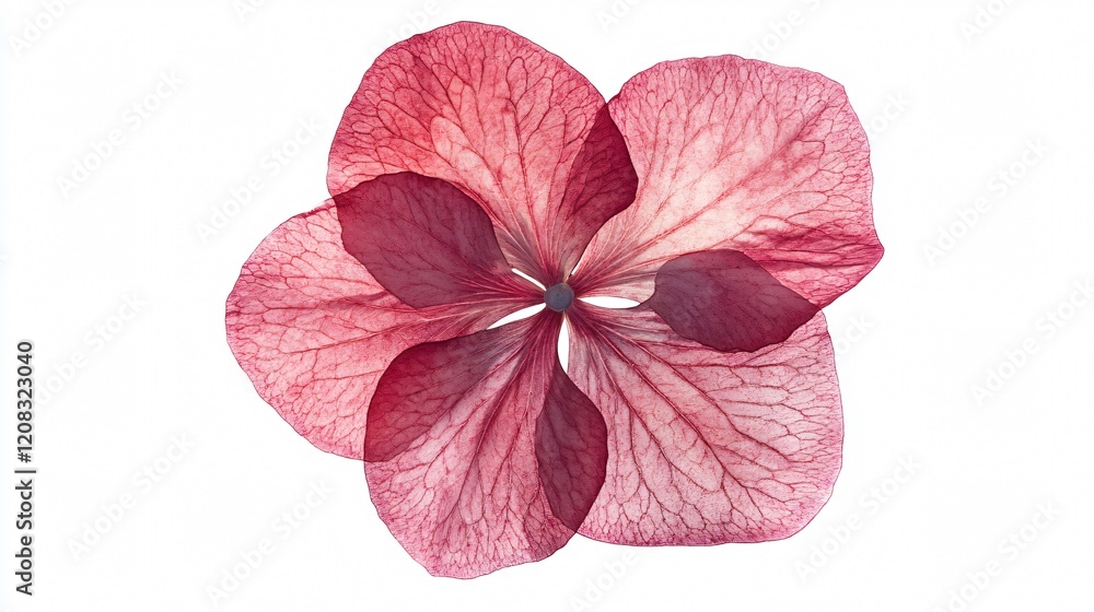 Obraz premium Beautiful Wide Angle Real Pressed Hortensia Flower Petal for Plant Lovers