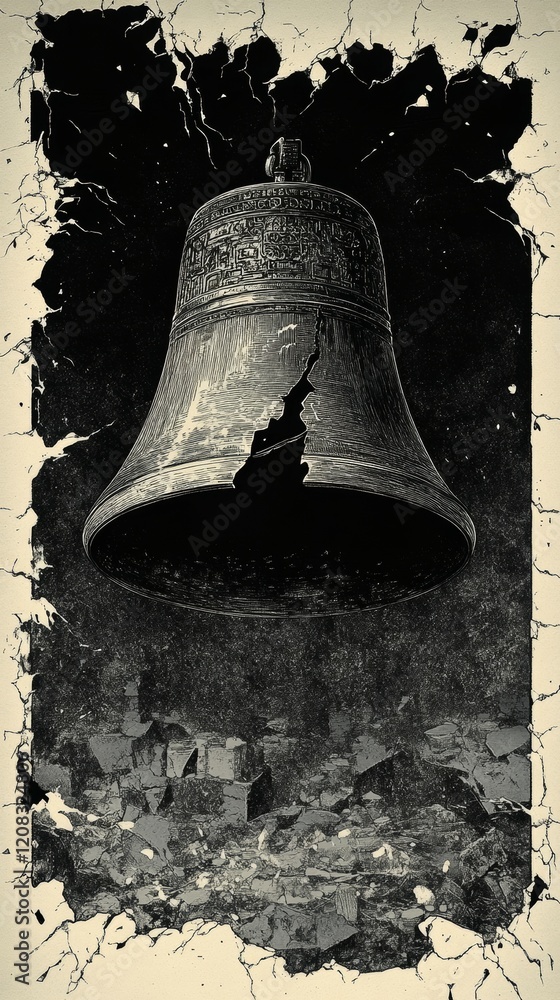 Obraz premium The Silent Bell, Social Anxiety Disorder