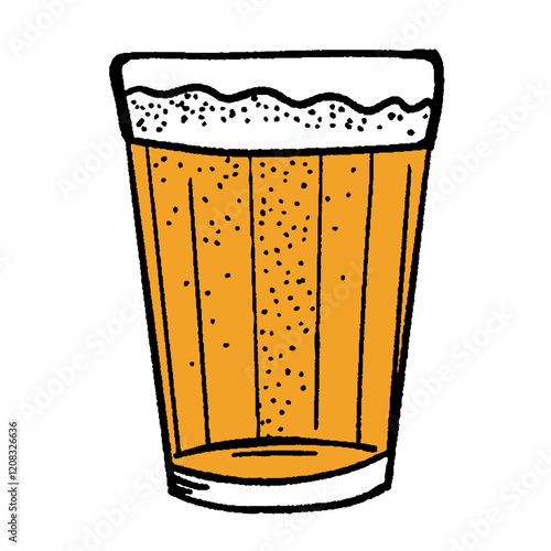 Brazilian Cup of Beer Hand Drawn