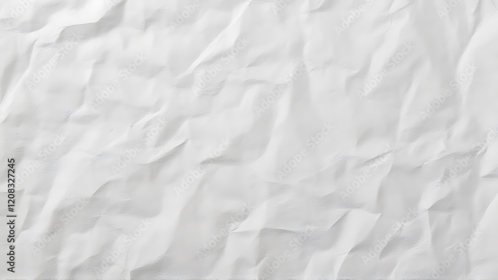 Background, white crumpled paper. White recycled craft paper texture as background. Background, white crumpled paper. White recycled craft paper texture as background.
