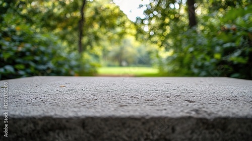 Wallpaper Mural Concrete Table Perspective View with Blurred Nature Background Torontodigital.ca