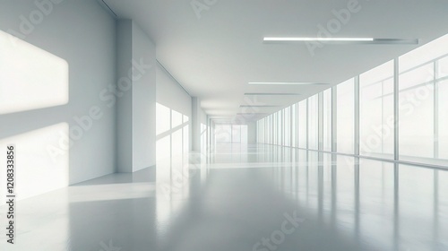 Wallpaper Mural Minimalistic Spacious Office Interior with Open Layout and Natural Light Torontodigital.ca