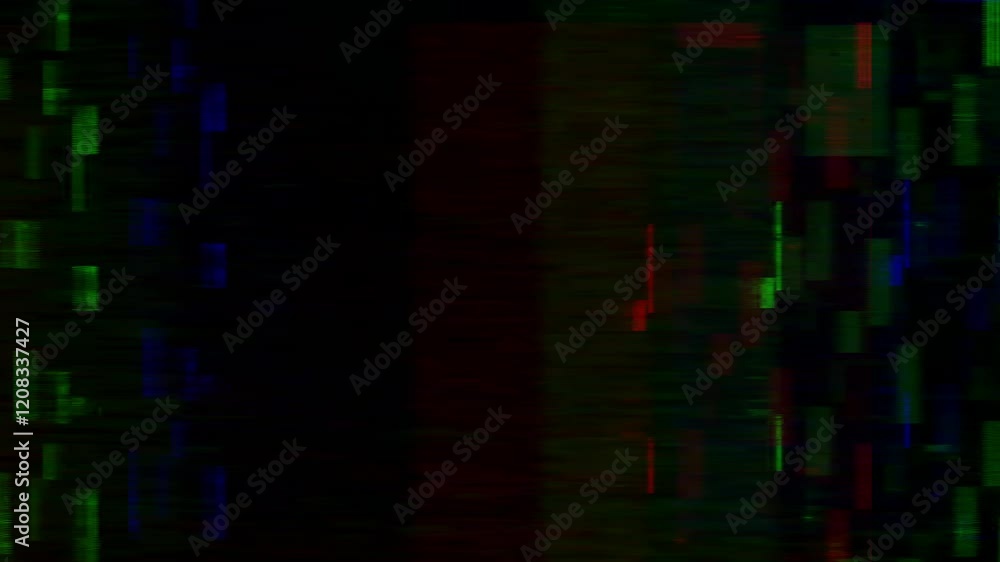 Digital distortion and grunge glitch overlay with bold artifacts and RGB effects