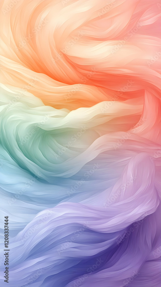 Obraz premium Abstract Pastel Wave Background Illustration