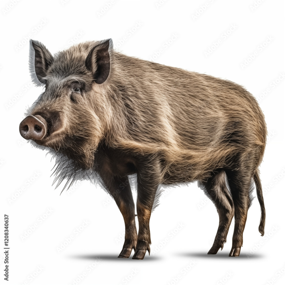 wild boar isolated on white background wild boar isolated on white background