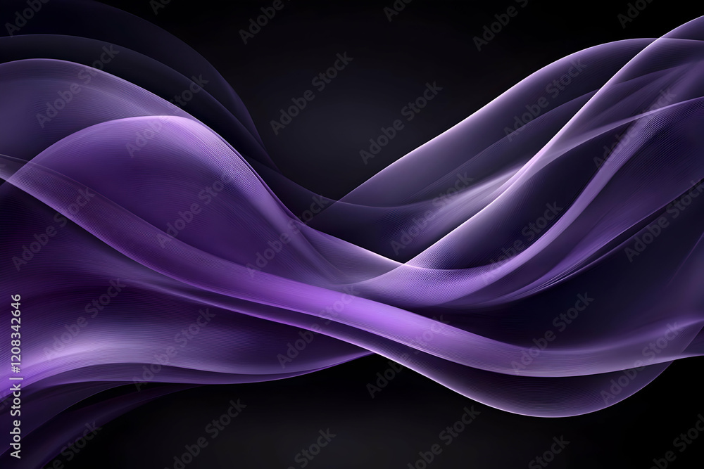 Obraz premium Purple Abstract Wave Background Illustration