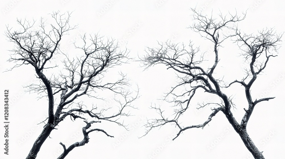 Fototapeta premium Intricate Patterns of Dead Trees with Unique Branch Designs