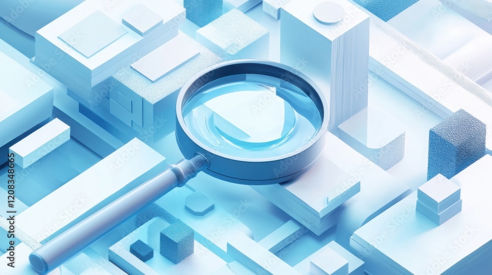 The concept of financial system transparency in pastel blue and white colors The concept of financial system transparency in pastel blue and white colors