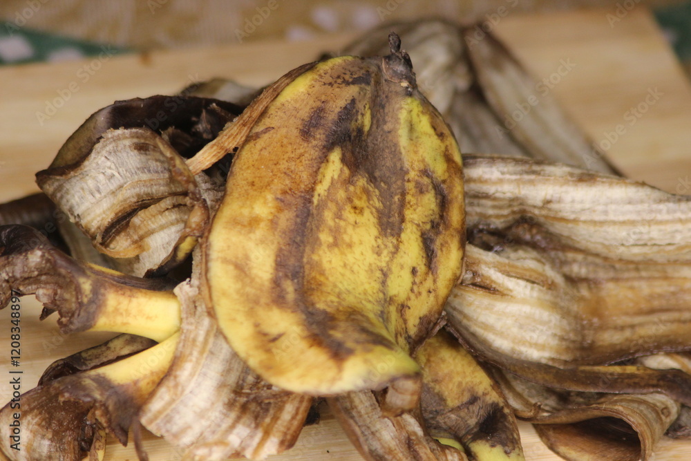 Banana Peels Close Up Banana Peels Close Up