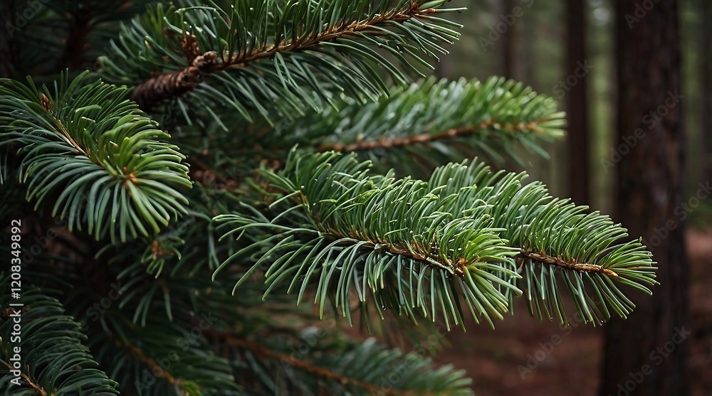 Close-Up Photograph of Evergreen Pine Branches with Lush Green Needles Close-Up Photograph of Evergreen Pine Branches with Lush Green Needles