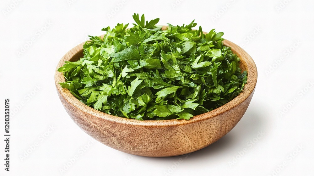 Fresh Green Salad in Wooden Bowl Isolated on White Background Fresh Green Salad in Wooden Bowl Isolated on White Background