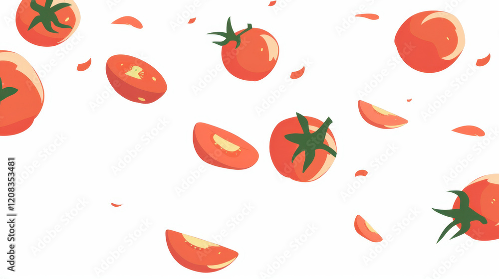 flying tomatoes background flying tomatoes background