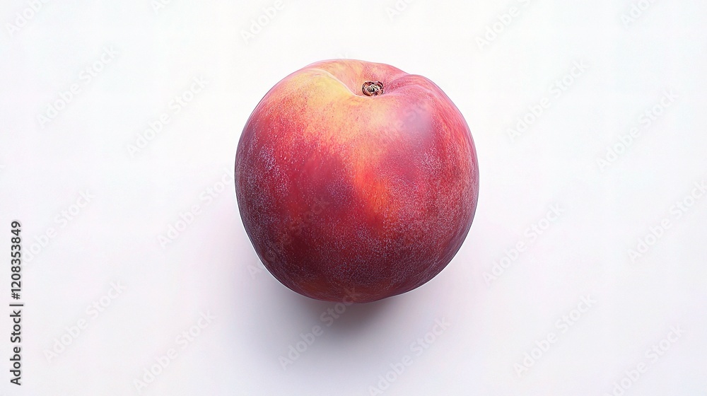Fresh Isolated Ripe Peach on White Background for Culinary Use Fresh Isolated Ripe Peach on White Background for Culinary Use
