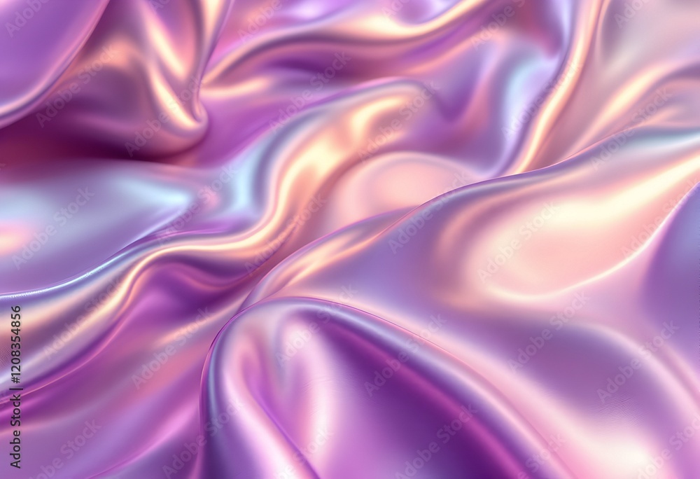 Obraz premium Iridescent Silk Drapery: A Dreamy, Pastel Abstract