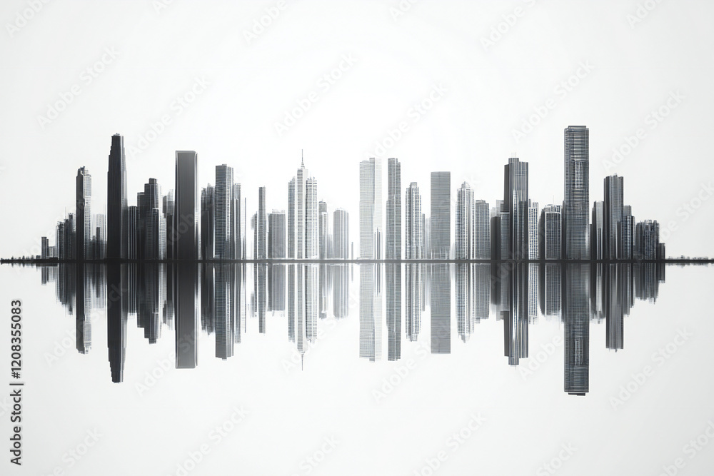 Tranquil City Skyline with Sunset Reflections, Modern Architecture, and Pastel Tones Creating a Serene Urban Landscape Tranquil City Skyline with Sunset Reflections, Modern Architecture, and Pastel Tones Creating a Serene Urban Landscape
