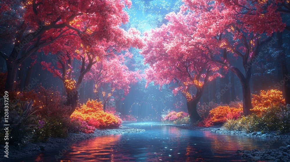 Underwater, a neon trail lights the way through fantastical and surreal realms Underwater, a neon trail lights the way through fantastical and surreal realms