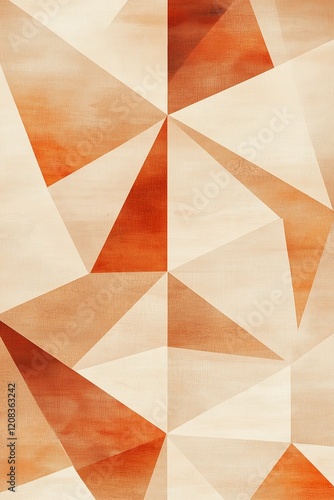 Wallpaper Mural Geometric abstract background with orange triangles and textured pattern Torontodigital.ca