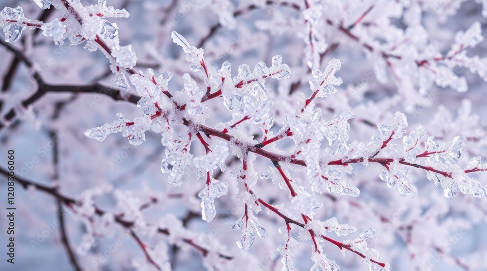 Stunning Ice Crystals on Winter Branches Frozen Nature Photography Stunning Ice Crystals on Winter Branches Frozen Nature Photography