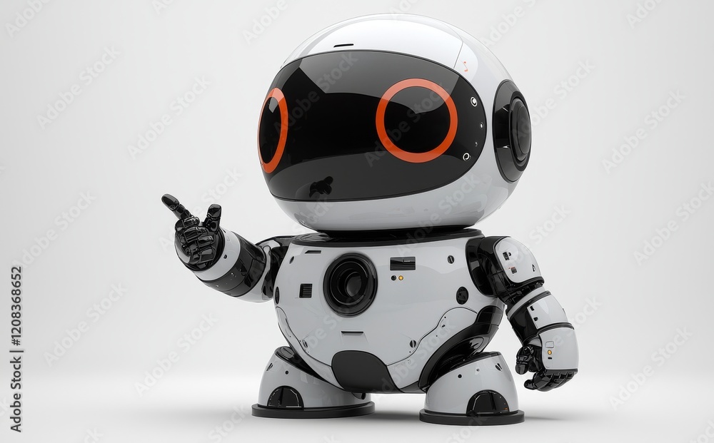 A Robust Machine. Mechanical Power. Mightful Robot. Robust Robot on Pure Background A Robust Machine. Mechanical Power. Mightful Robot. Robust Robot on Pure Background