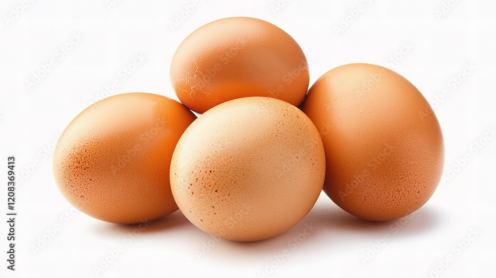 Freshly Fried Egg Isolated on White Background for Culinary Use Freshly Fried Egg Isolated on White Background for Culinary Use