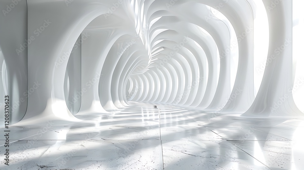 3D White Interior Background 3D White Interior Background