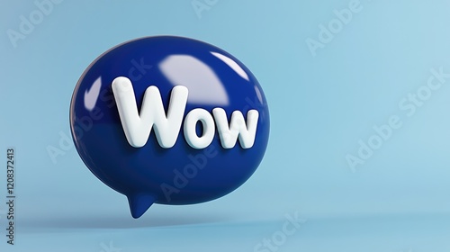 Wow factor captivating graphic design in a blue background modern aesthetic digital art environment