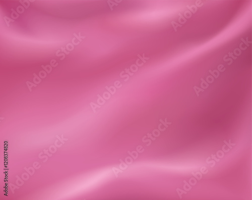Soft texture of light pink silk material. Coral pink background with smooth texture of fabric close-up. The texture of the textile pattern.  Vector 3D illustration.