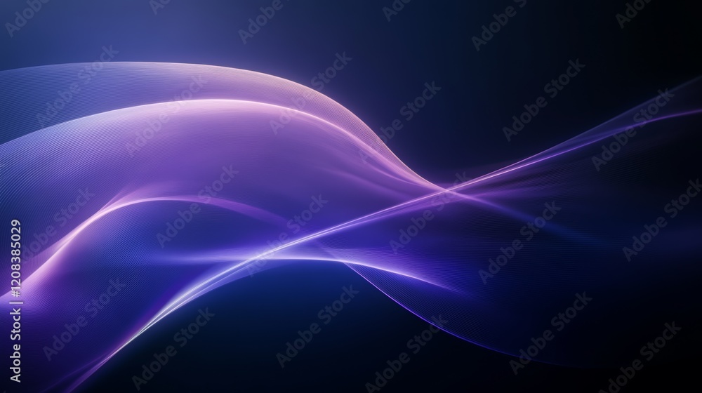 Dark Blue and Purple Abstract Background with Smooth Curves and Light Gradient for Technology, Social Media or Website Use Dark Blue and Purple Abstract Background with Smooth Curves and Light Gradient for Technology, Social Media or Website Use