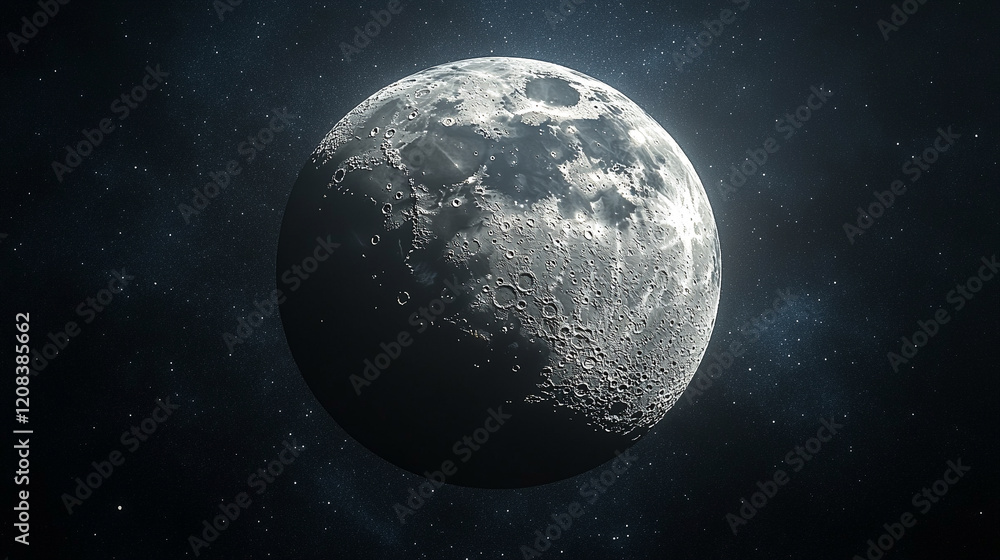 A black moon night with full lunar glow casting light across the universe, creating a serene, mystical atmosphere with bright tones and a blurred, empty space for captions
A black moon night with full lunar glow casting light across the universe, creating a serene, mystical atmosphere with bright tones and a blurred, empty space for captions