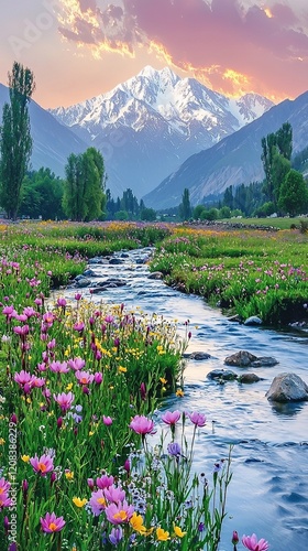  meadows of kashmir indian landscape