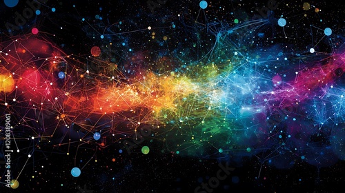 A vibrant dgram depicting how departments collaborate and contribute to business workflow