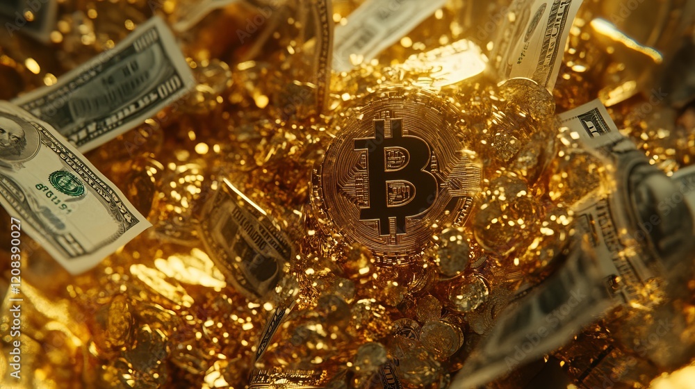 wealth management, gold, bitcoin, us dollar notes , 16:9 wealth management, gold, bitcoin, us dollar notes , 16:9
