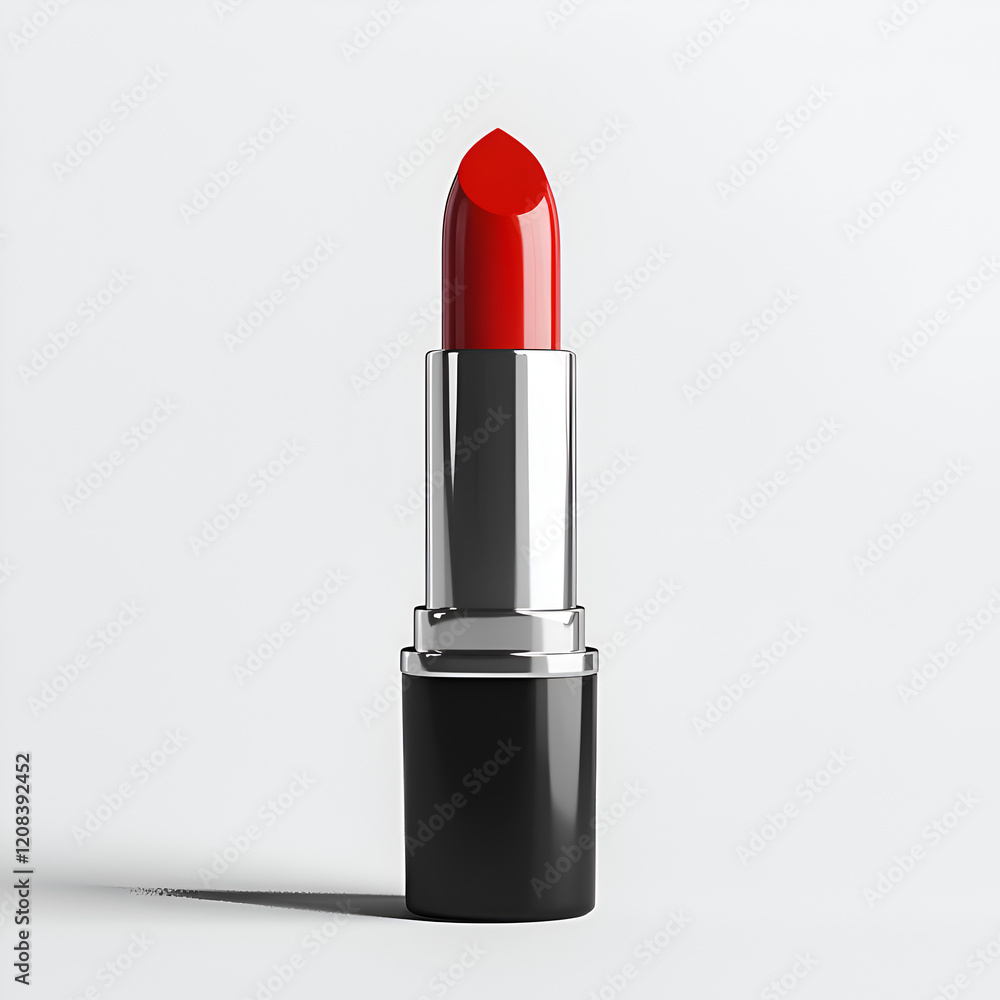 Elegant Red Lipstick Close Up for Glamorous Beauty Routine and Makeup Application Elegant Red Lipstick Close Up for Glamorous Beauty Routine and Makeup Application