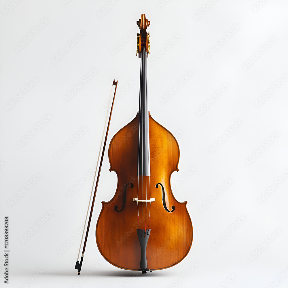 Fototapeta premium Elegant Close Up of a Violin Showcasing Craftsmanship and Artistry in a Classic Performance Setting