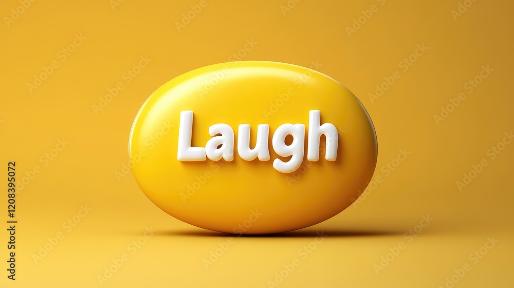 Joyful laughter bubble studio graphic design minimalist close-up playful concept Joyful laughter bubble studio graphic design minimalist close-up playful concept