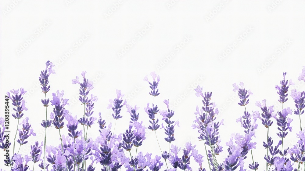 Naklejka premium Isolated Lavender Flowers on a Clean White Background for Design