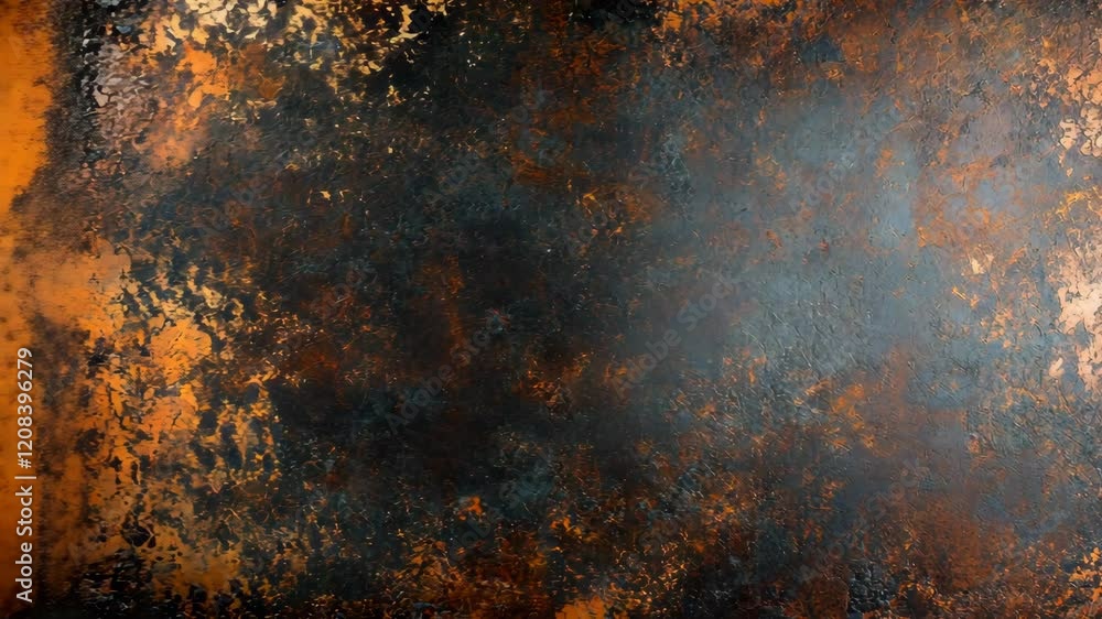 Abstract texture with rust and dark tones, creating a contrasting and dynamic visual experience