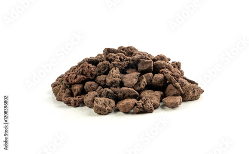 Canvas-taulu Volcano Stone Isolated, Red Volcanic Pumice, a Cold Piece of Lava, Basalt Extrus
