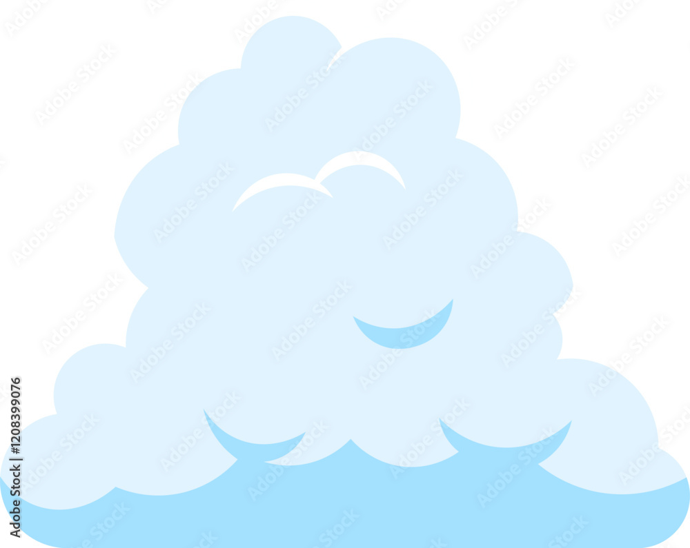 Cartoon cloud floating gently in the sky, creating a peaceful and dreamy atmosphere, ideal for children s illustrations or weather related projects Cartoon cloud floating gently in the sky, creating a peaceful and dreamy atmosphere, ideal for children s illustrations or weather related projects