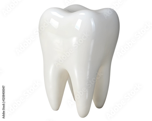 White Tooth Isolated on a Transparent Background