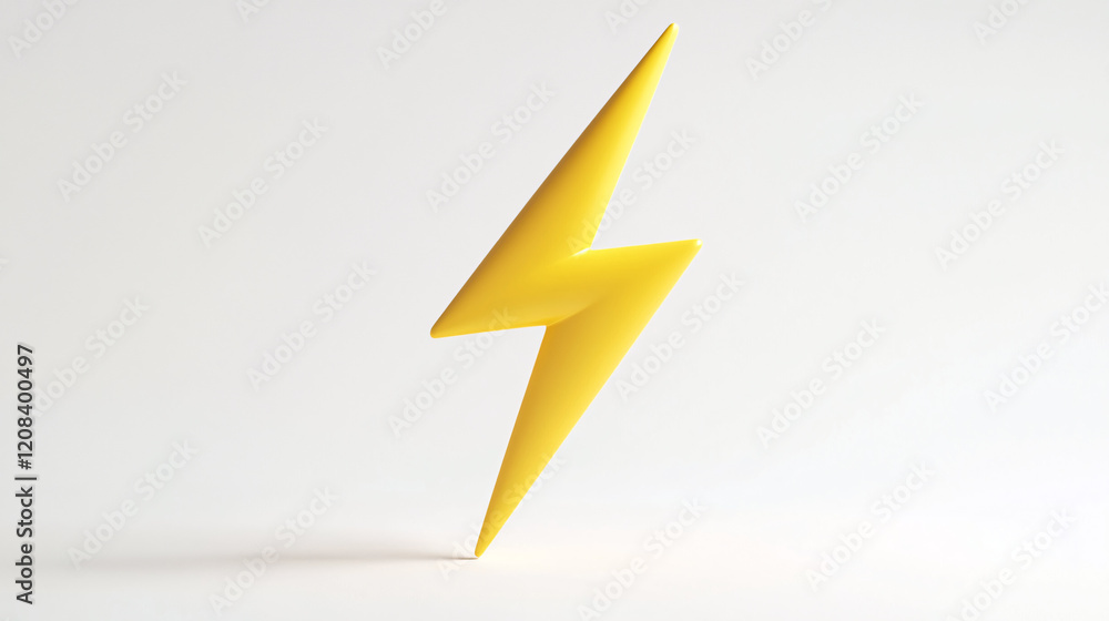 A sleek yellow lightning bolt symbol on a minimalist white background representing energy power and speed with a modern aesthetic
A sleek yellow lightning bolt symbol on a minimalist white background representing energy power and speed with a modern aesthetic