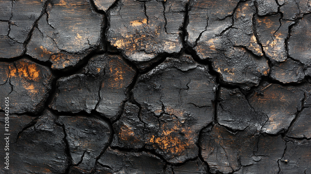 Dark burnt wooden texture background with rough black surface caused by fire creating a striking contrast with light tones and offering a modern, abstract space for creative design and expression
Dark burnt wooden texture background with rough black surface caused by fire creating a striking contrast with light tones and offering a modern, abstract space for creative design and expression