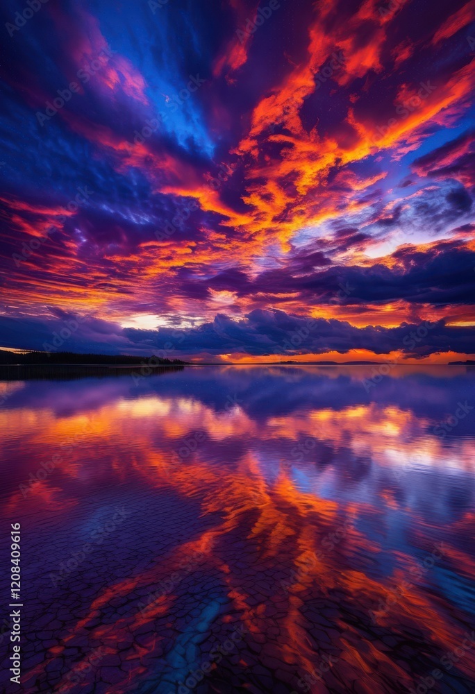vibrant sky patterns featuring dynamic cloud formations vivid colors intricate designs, blue, orange, pink, purple, colorful, sunset, sunrise, clouds
