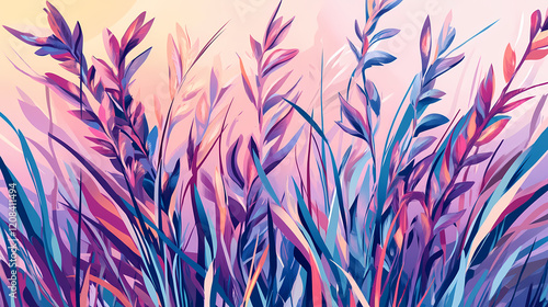 Close-up of prairie junegrass. Wild Prairie. Illustration photo