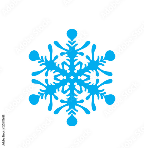blue snowflake vector design