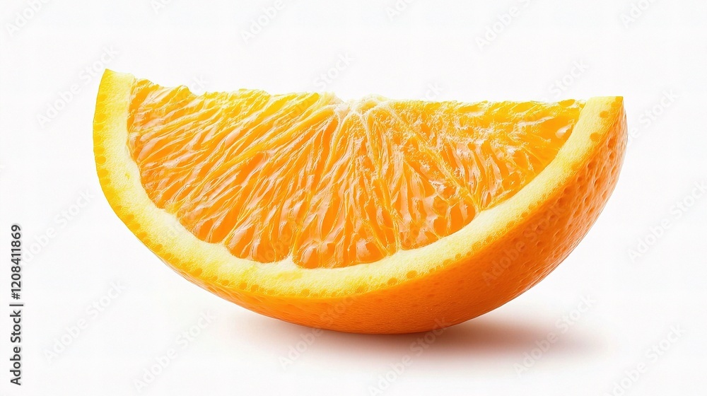 Vibrant Orange Slice Showing Juicy Texture and Bright Color Contrast Vibrant Orange Slice Showing Juicy Texture and Bright Color Contrast